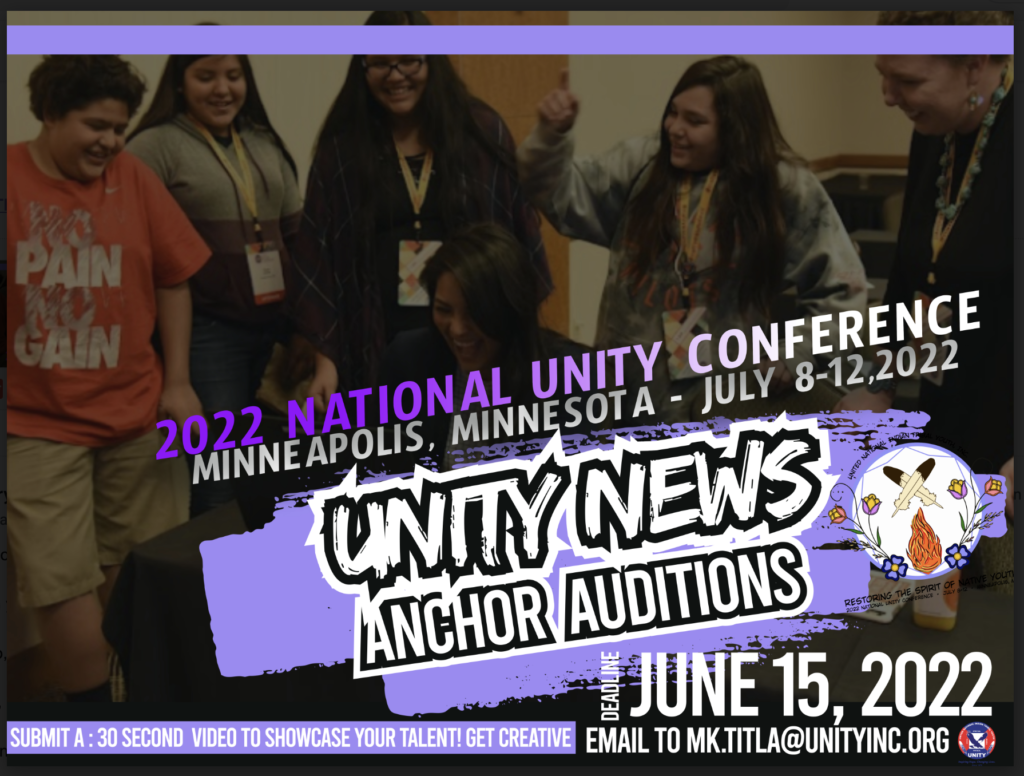 UNITY seeks anchors for UNITY News!